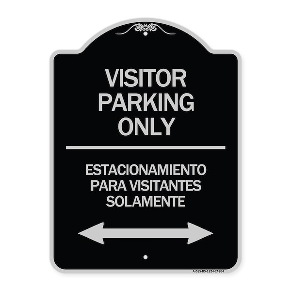 Signmission Bilingual Reserved Parking Visitor Parking Only Estacionamiento Para Visitantes, A-DES-BS-1824-24304 A-DES-BS-1824-24304 - main